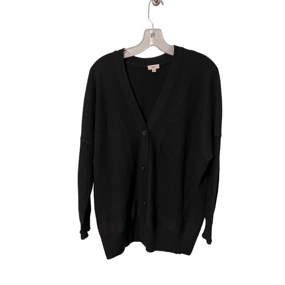 Vince Sweaters - Vince Black Button-Down Cardigan Wool and Silk Blend Size XS